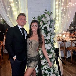 Miss Circle Mesh Strapless Dress Elegant Sexy